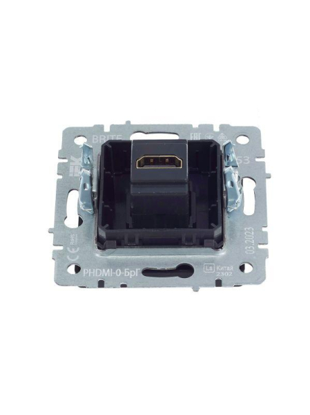 Розетка СП BRITE HDMI РHDMI-0-БрГ механизм графит IEK BR-H10-K53