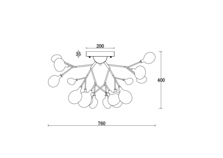 Накладная люстра Freya FR5049CL-27G