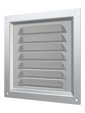 Решетка вентиляционная вытяжная стальная с оцинк. покрытием 150х150мм ERA 1515МЦ