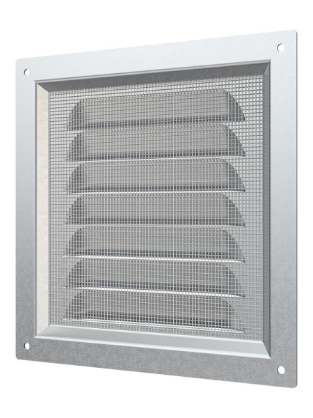 Решетка вентиляционная вытяжная стальная с оцинк. покрытием 150х150мм ERA 1515МЦ