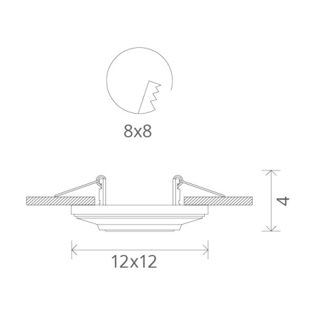 Встраиваемый светильник ARTE Lamp A5307PL-1WH