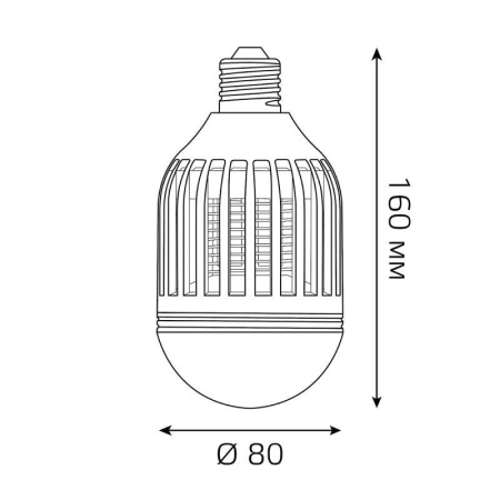Лампа антимоскитная Mosquito 6Вт E27 220В GAUSS GMQ01