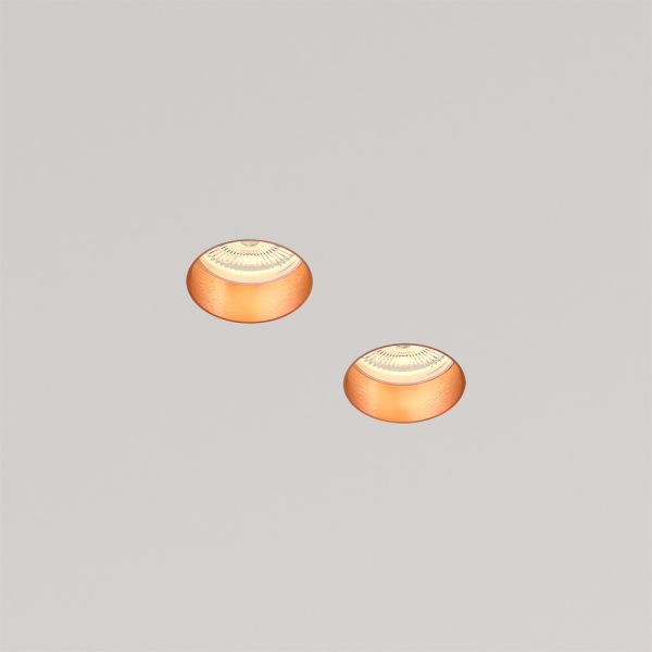 QUASAR 55 DUO FLAT COPPER Встраиваемый потолочный гипсовый светильник