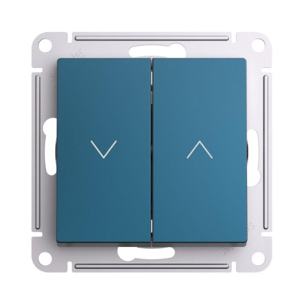 Выключатель для жалюзи 2-кл. AtlasDesign 10А механизм изумруд SE ATN000819