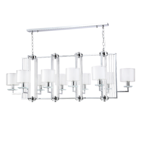 Crystal Lux Люстры Crystal Lux NICOLAS SP10 L1300 NICKEL/WHITE