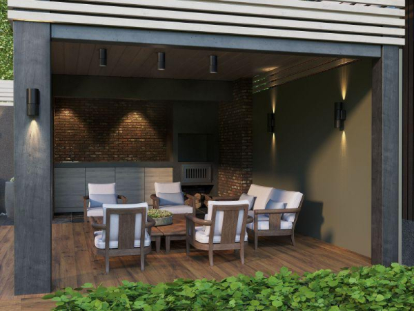 Светильник 5110 GU10 IP65 уличный потолочный черн. IEK LT-UPU0-5110-GU10-1-K02