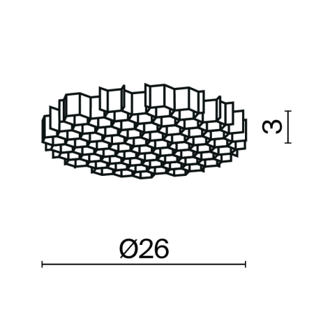 Антибликовая решетка Maytoni Technical HoneyComb-D26