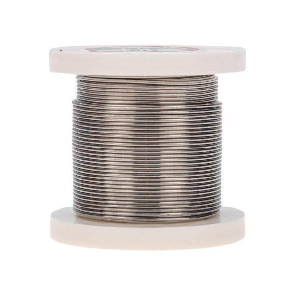 Припой без канифоли ПОС-61, 100г, Ø1мм, (олово 61%, свинец 39%), катушка REXANT