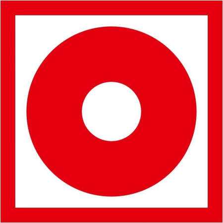 Пиктограмма квадрат "Кнопка включения установок (систем) пожарной автоматики" DEKraft 60623DEK