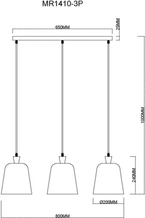 Подвесная люстра MyFar MR1410-3P