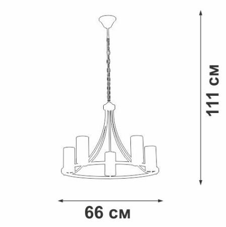Люстра 5xE27 макс. 40Вт Vitaluce V1861-1/5