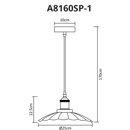 Подвесной светильник ARTE Lamp A8160SP-1GY