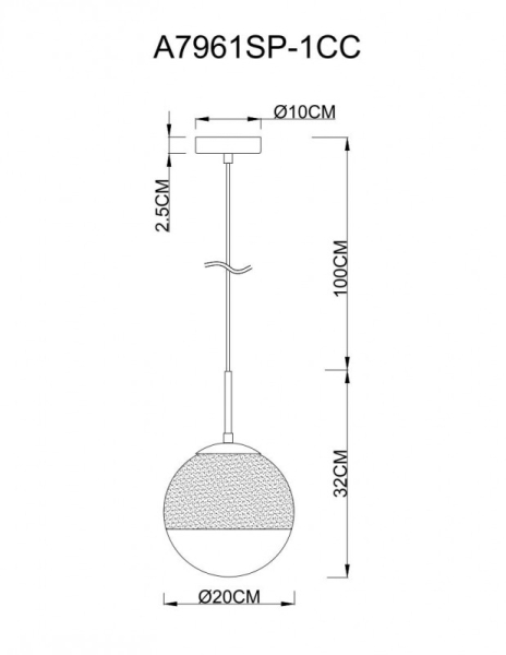 Подвесной светильник ARTE Lamp A7961SP-1CC