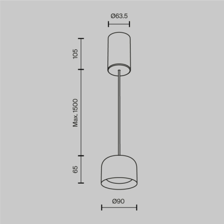 Подвесной светильник Maytoni Technical P113-L12-3K-BS