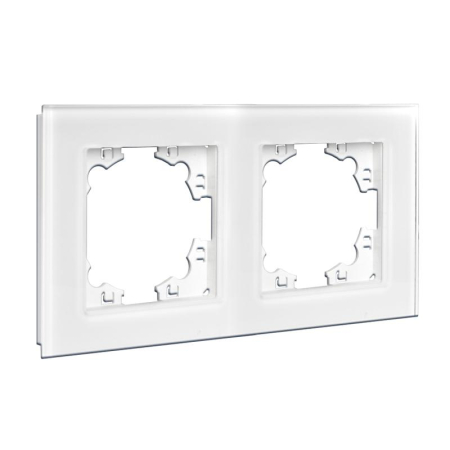 Рамка 2-м Афина стеклянная бел. UNIVersal 2243
