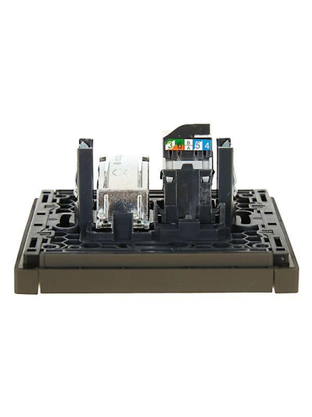 Розетка 2-м TV+RJ45 кат.5E FORTE&PIANO FP336 сер. IEK FP-AK20-1-K03