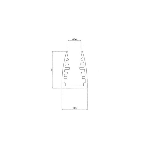 Профиль для стекла алюминиевый 1813-2 2м Rexant 146-238