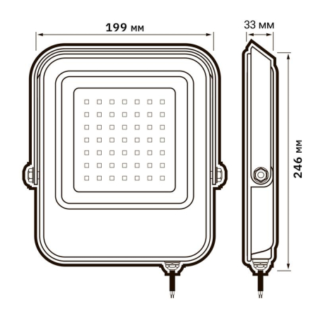Прожектор светодиодный PFL-V 100Вт 6500К IP65 ДО Pro JazzWay 5039759