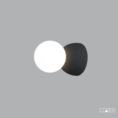 Бра iLamp 10695W/1-D100 BK-WH