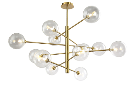 Crystal Lux Люстра Crystal Lux MARZO SP12 BRONZE/TRANSPARENTE