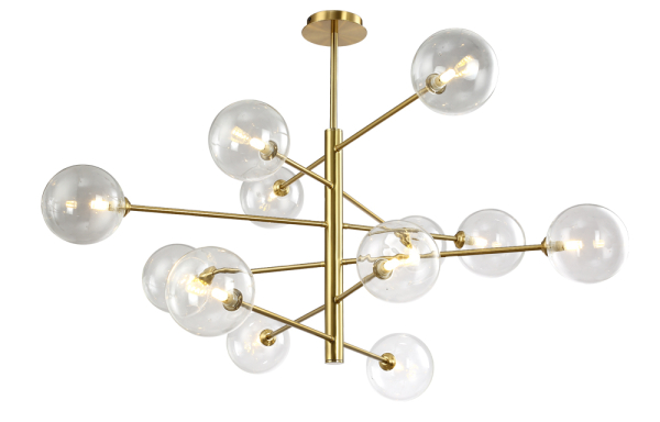 Crystal Lux Люстра Crystal Lux MARZO SP12 BRONZE/TRANSPARENTE