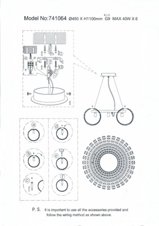 Подвесная люстра Lightstar 741064