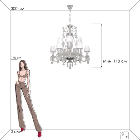 Подвесная люстра LOFT IT 10210/12 White