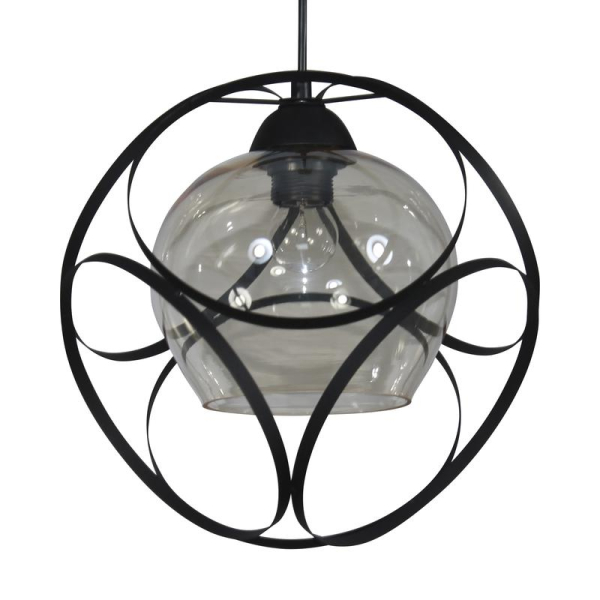 Светильник "Романо" 212 ф310 (плафон 7589) НСБ 01-60-182 Е27 (ИМ) подвесной черн.муар Элетех 1005405228