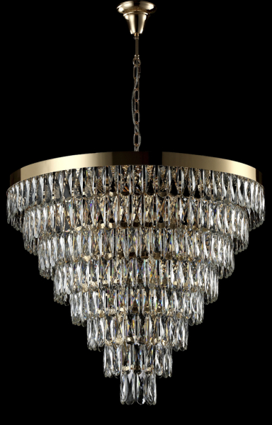 Crystal Lux Люстра Crystal Lux ABIGAIL SP22 D820 GOLD/TRANSPARENT