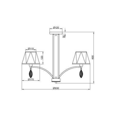 Люстра на штанге Vele Luce VL4184L06