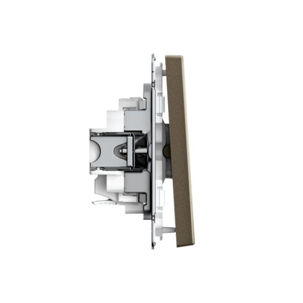 Выключатель кнопочный 1-кл. ArtGallery быстрозажим. клем. механизм мокко SE GAL000615S