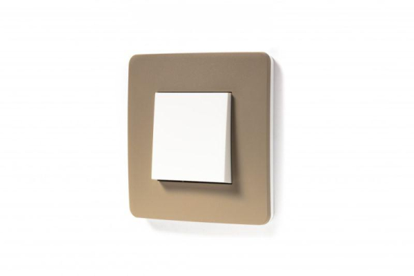 Рамка 1-м UNICA STUDIO песочн./бел. SchE NU280226