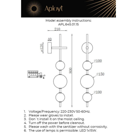 Бра APLOYT APL.645.01.15