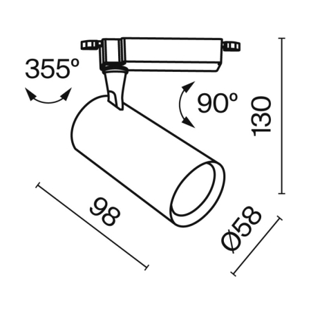 Светильник на шине Maytoni Technical TR003-1-6W4K-S-B