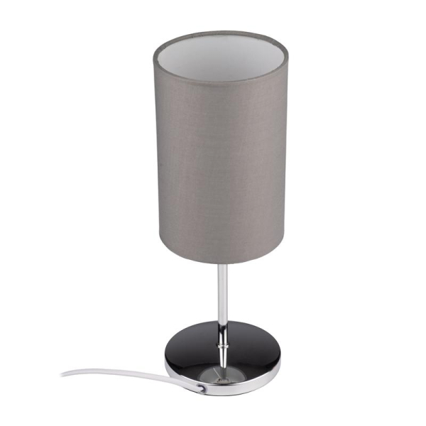 Светильник настольный JH3-01-gy E14 IP20 110х110х310мм метал.; ткань; PVC-пластик сер. JazzWay 5062368