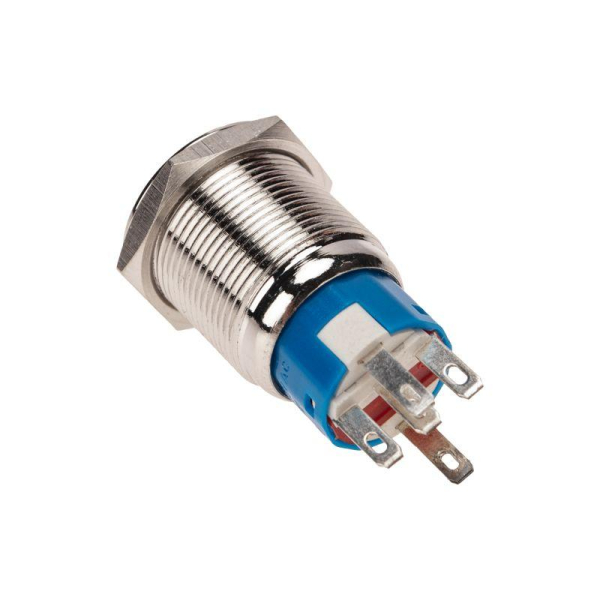 Кнопка антивандальная Ø19 12В(LED) Фикс (5с) OFF-ON/ON-OFF подсв/красная REXANT