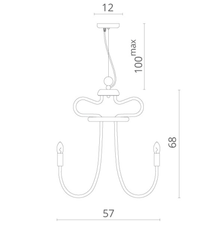Подвесная люстра Divinare 2718/04 LM-12