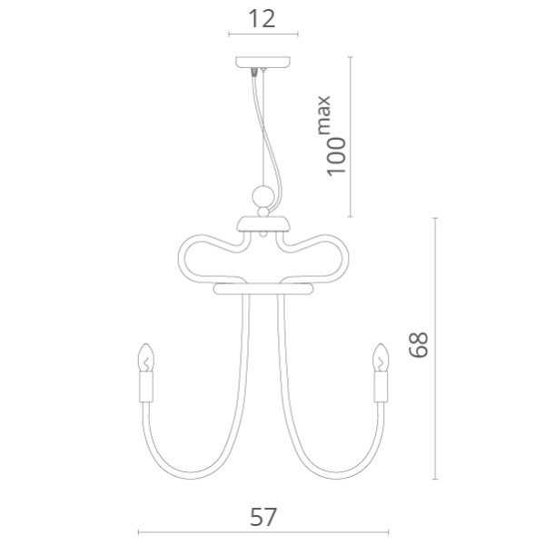 Подвесная люстра Divinare 2718/04 LM-12