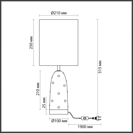 Настольная лампа Odeon Light 5423/1T