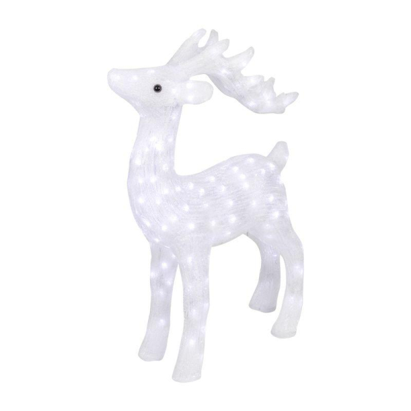 Акриловая светодиодная фигура Олень 50х25х75 см, IP65, понижающий трансформатор в комплекте NEON-NIGHT