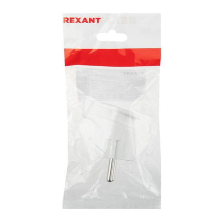 Вилка Евро угловая с з/к 16А белая IP20 REXANT