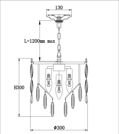 Подвесная люстра Fluorite FL1061-5P