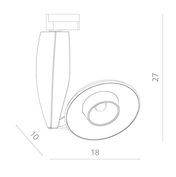 Светильник на шине ARTE Lamp A4235PL-1BK