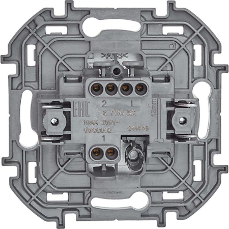 Переключатель 1-кл. Inspiria 10А IP20 250В 10AX механизм алюм. IEK 673652