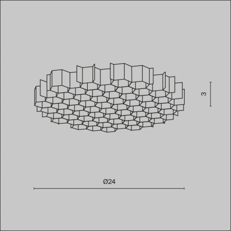 Антибликовая решетка Maytoni Technical HoneyComb-D24