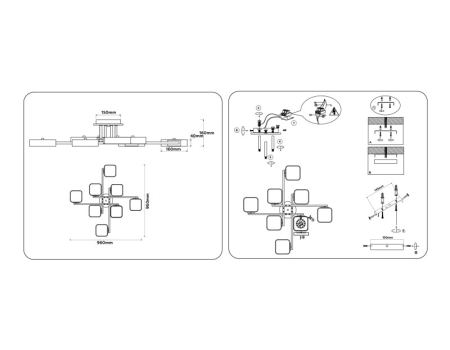 Накладная люстра Ambrella Light FL4889