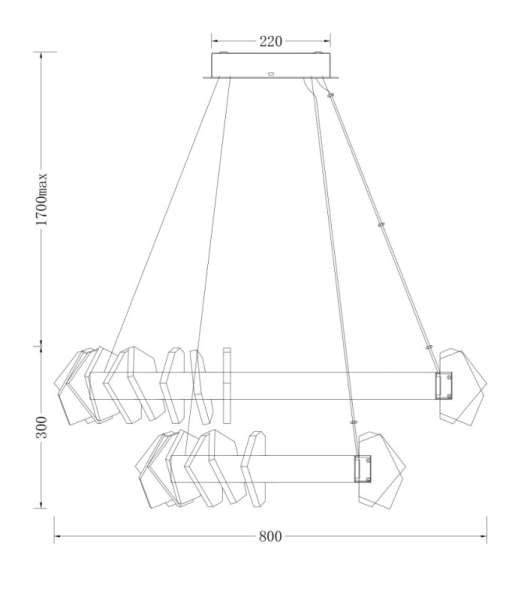 Подвесная люстра Fluorite FL1177-20P