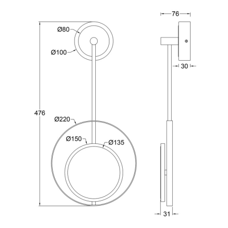 Бра Escada 10206/SG LED White/Gold