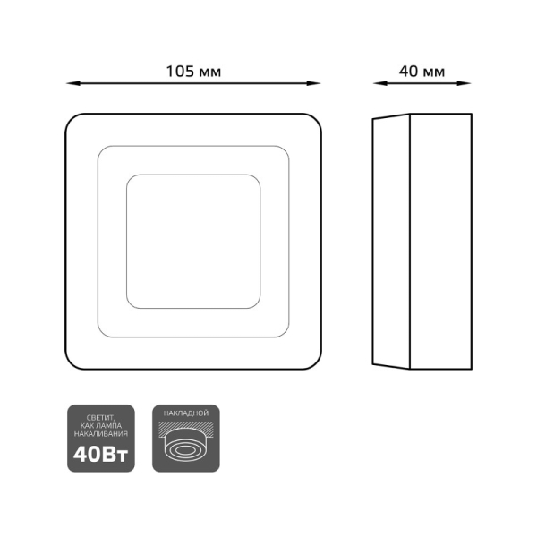 Накладной светильник Gauss BL221