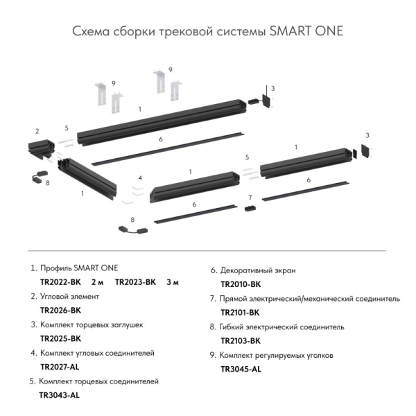 Угол профиля Denkirs TR2026-BK